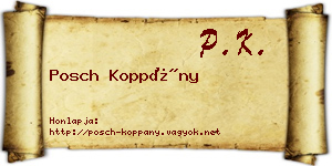 Posch Koppány névjegykártya
